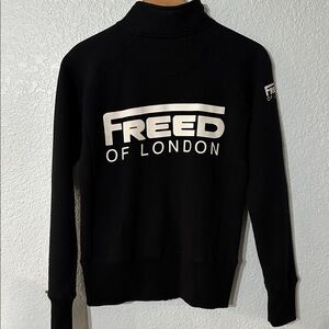 Freed of London Unisex Black Full Zip-Up Dance Sweater Size S